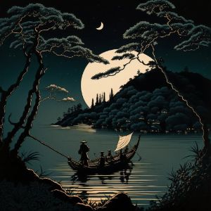 Moonlit Night on the River - Mdgmlr's Art