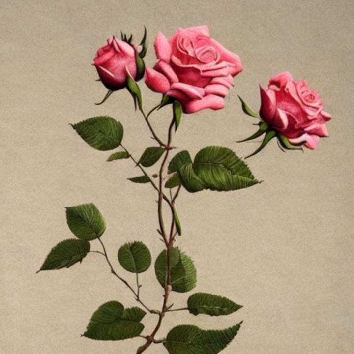 rose tree drawing