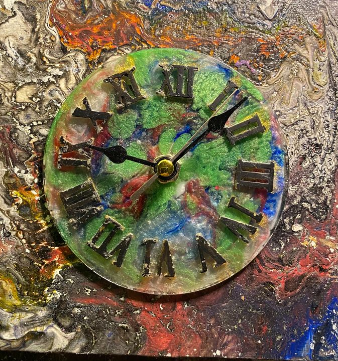 Abstract art clocks - Artcreationsathome