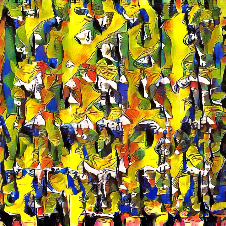 The Harvest Dance - Imagined Cubism - Paintings & Prints, Abstract ...