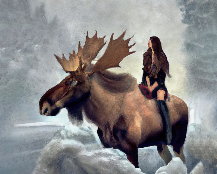 Maine Moose Riding - Studio 618