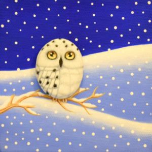 Snowy Owl Winter Scene