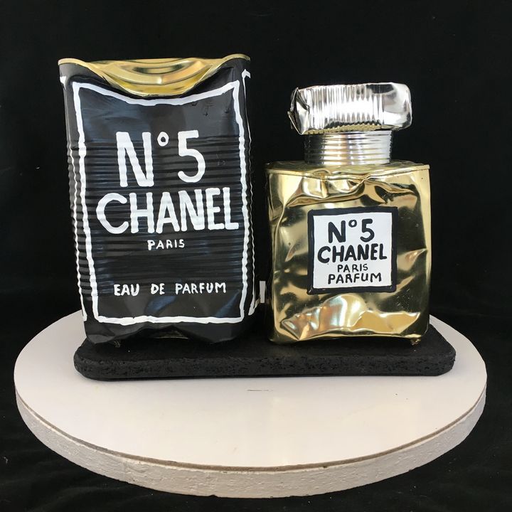 Crushed Chanel N.5 with box (Black) - Norman Gekko - Sculptures & Carvings,  Humor & Satire, Political - ArtPal