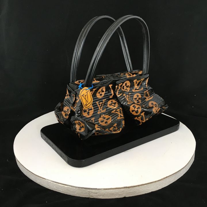 Crushed Louis Vuitton Handbag - Norman Gekko - Sculptures