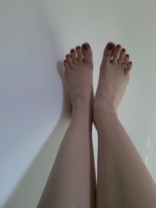 Feet on the wall