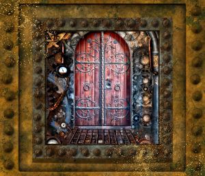 Steampunk Door - Tina Mitchell Art