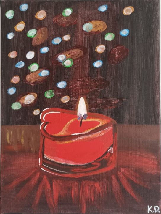 Heart Shape Candle - Krishna's Art Gallery - Paintings & Prints, Abstract,  Other Abstract - ArtPal