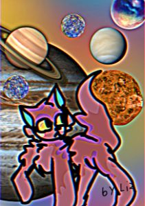 Space kitty by liz/elizabeth