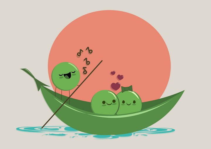 peas in the water - Illustrations by aqsa