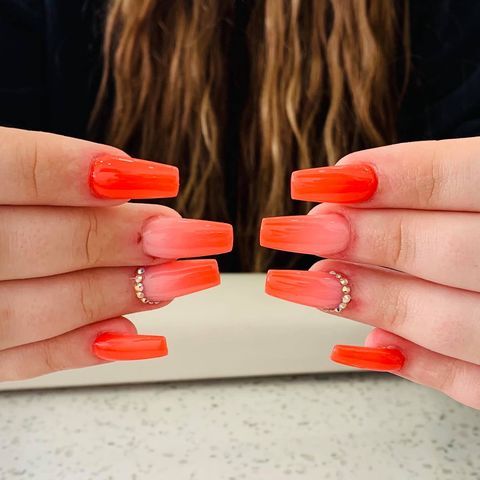 Orange Nail Designs‎