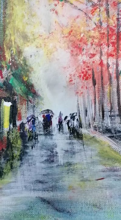 Rainy days in Summer - Blue Can Fine Art