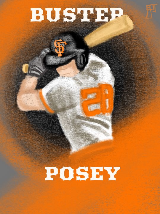 MLB Giants Buster Posey #28 - NOAJ - Digital Art, Sports & Hobbies,  Baseball - ArtPal