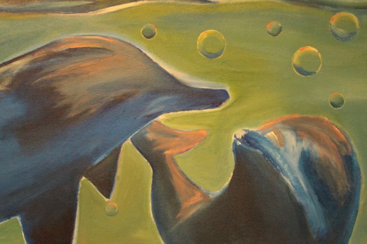 Dolphin Oil - xpresions art