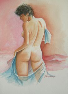nude 01 watercolor - Christian Simonian
