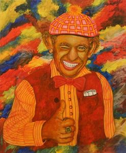 Happy Clown Canvas 50x60 Acrylic