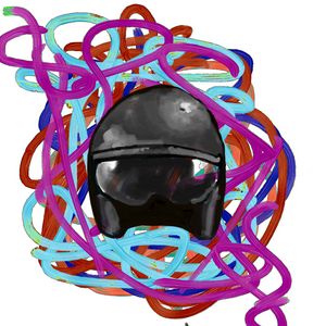 Colour strings and a helmet