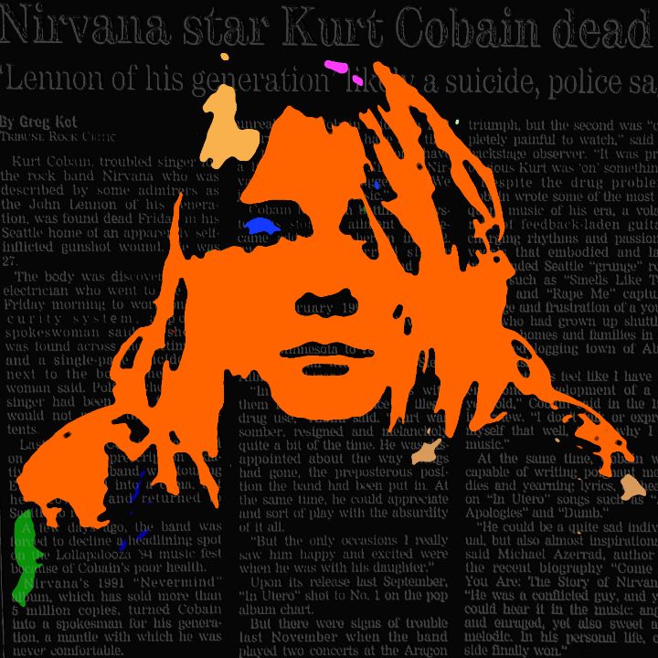 27 Club - Kurt Cobain - Max Bleacher - Digital Art, People & Figures,  Celebrity, Musicians - ArtPal