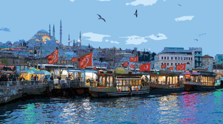 Eminonu Istanbul ASN Artwork Paintings Prints Places