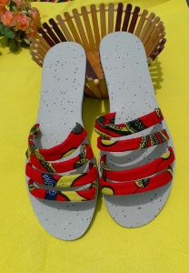 Lining Design Ankara Slippers