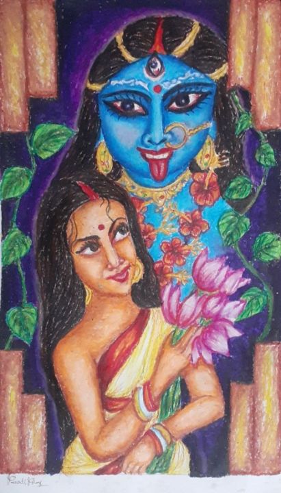 Mahakali (GODDESS KALI) special drawing, महाकाली अदभुत चित्रकला, How to draw  maa Kali face, Mahakali - YouTube