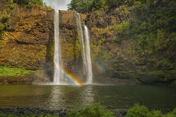Wailua Falls Double Rainbow - Brian Harig Photography