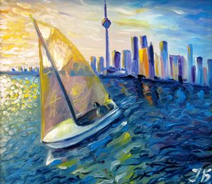 Sailboat at Downtown Toronto