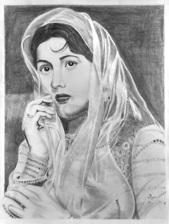 Buy Indian Actress Vaijanti Mala Bollywood Hand Sketch Pencil Online in  India  Etsy