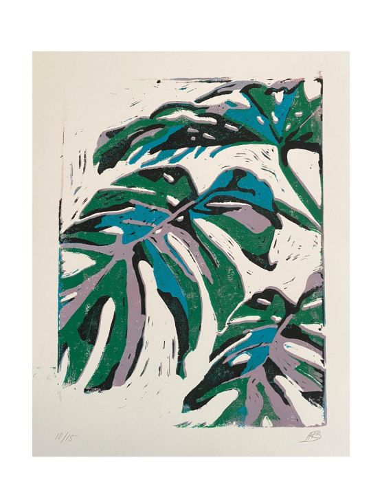 10/15 Monstera - Rachel Brunker - Paintings & Prints, Flowers, Plants, &  Trees, Plants, Leaves - ArtPal