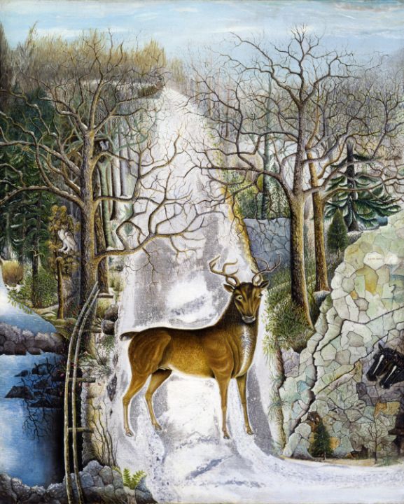 Stag at Echo Rock - Unique Artworks Collection - Paintings