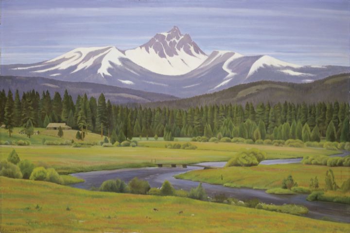 In the Cascade Mountains - Unique Artworks Collection - Paintings