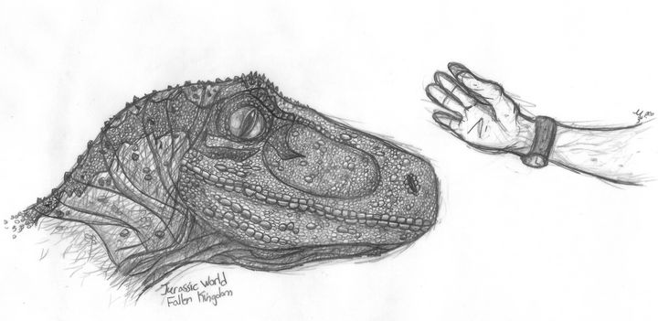 Jurassic World Fallen Kingdom Blue Maddiesart Drawings Illustration Animals Birds Fish Dinosaurs Velociraptor Artpal