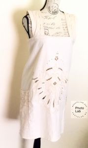 Romantic Lace Tunic Apron - Canvas & Lace