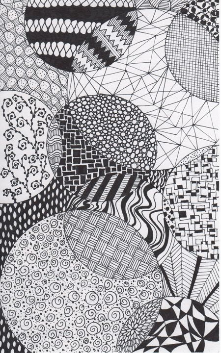 Zentangle Circles - Alyssa LaCivita - Drawings & Illustration, Abstract ...