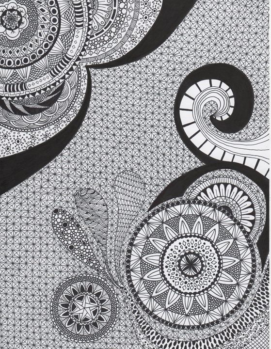 Zentangle tiles - Alyssa LaCivita - Drawings & Illustration, Abstract,  Collage - ArtPal