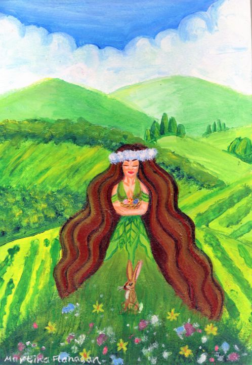 Ostara Goddess of Spring - Martina Flanagan Art