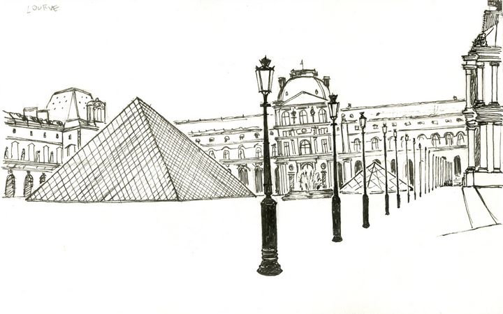 Louvre - Steven J. Ho - Drawings & Illustration, Buildings ...