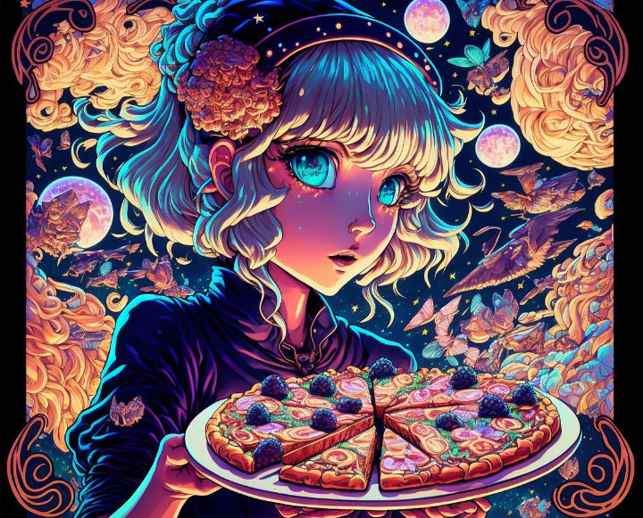 Anime Pizza Girl - Designs by Dizzle