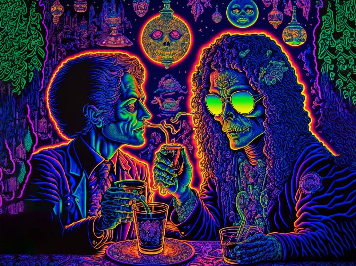 Someone having a drink with Death - Designs by Dizzle