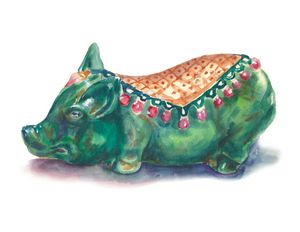 Vietnamese ceramic piggy bank