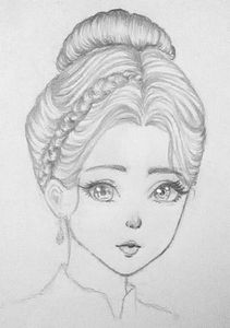 Semi Realistic Anime Girl Sketch - Princess art - Drawings & Illustration,  Childrens Art, Fashion - ArtPal