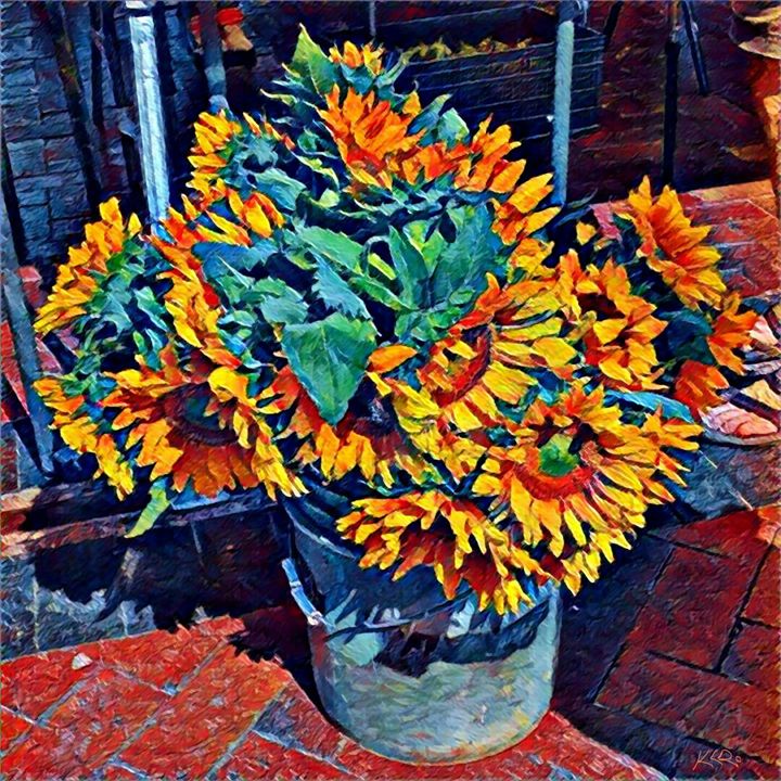 Santa Fe Farmers Market Sunflowers Kevin Rehorn / Second Nature Fine