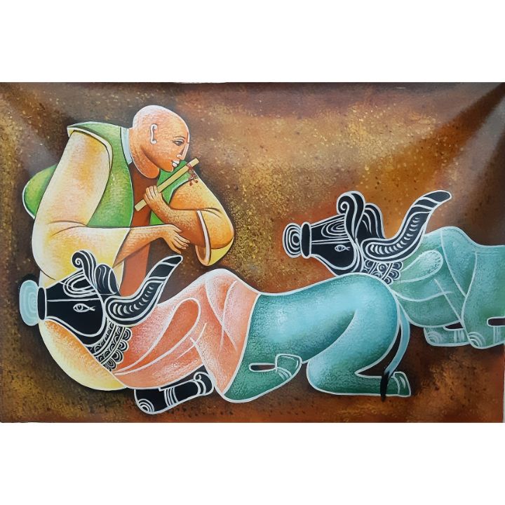 Krishna Handmade Painting on Canvas - Sanjay Kumar Verma - Paintings & Prints, Ethnic, Cultural, & Tribal, Asian & Indian, Indian - ArtPal Krishna Handmade Painting on Canvas - Sanjay Kumar Verma - Paintings & Prints, Ethnic, Cultural, & Tribal, Asian & Indian, Indian - ArtPal