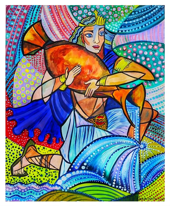 Aquarious - the Water Bearer - Art by Diana Urbiztondo aka RAMANI