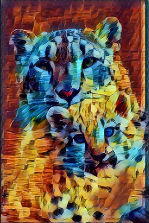 Digital painting of a wild cat - Digital kitty