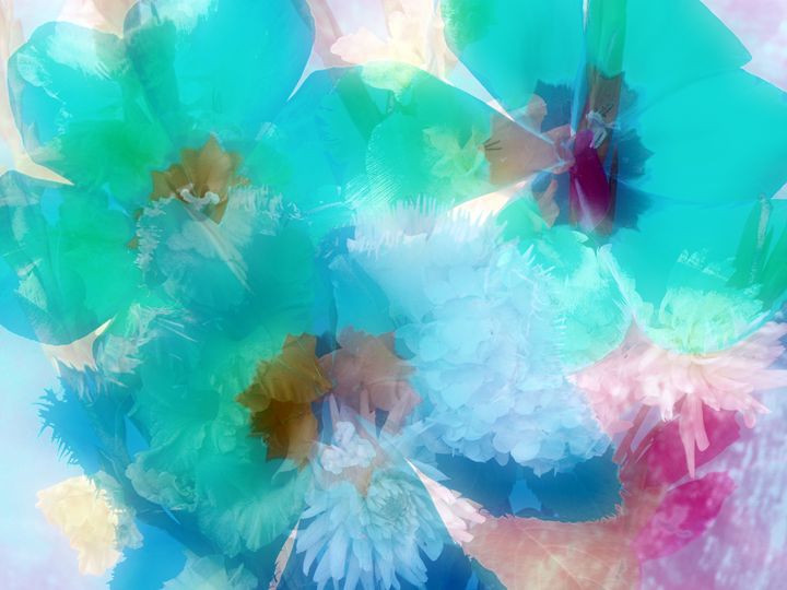 Blue Dreamy Flowers Flowers By Alaya Gadeh Digital Art And Ai Flowers Plants And Trees