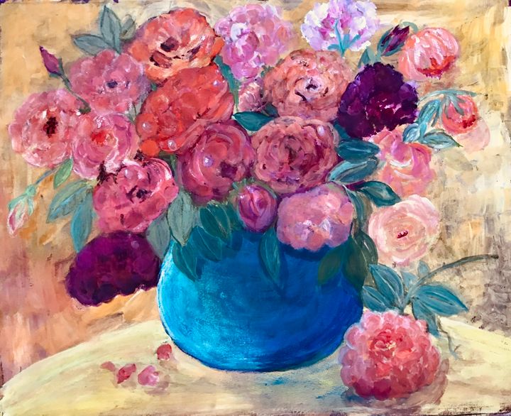 Mixed Rose Bunch - Sylvia Bamberry Artworks