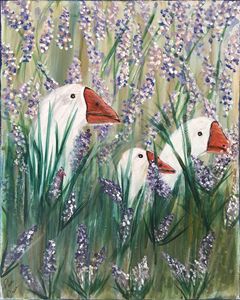DUCKS IN LAVENDER
