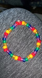 LGBT pride flag bracelet