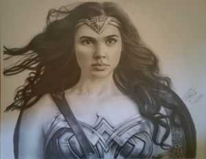 Wonder Woman Pencil Portrait