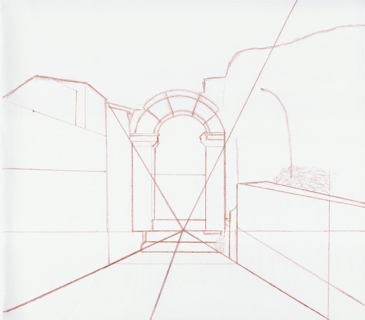 How to Draw a Room with an Arch in One-Point Perspective: Narrated - YouTube
